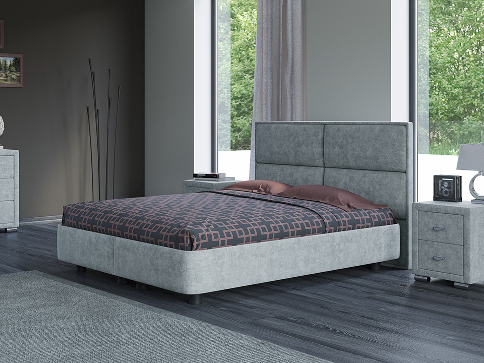 Кровать Rocky 2 Set (Ткань: Флок Бентлей Дымчатый) 180x200
Кровать Rocky 2 Set (Ткань: Флок Бентлей Дымчатый) 180x200