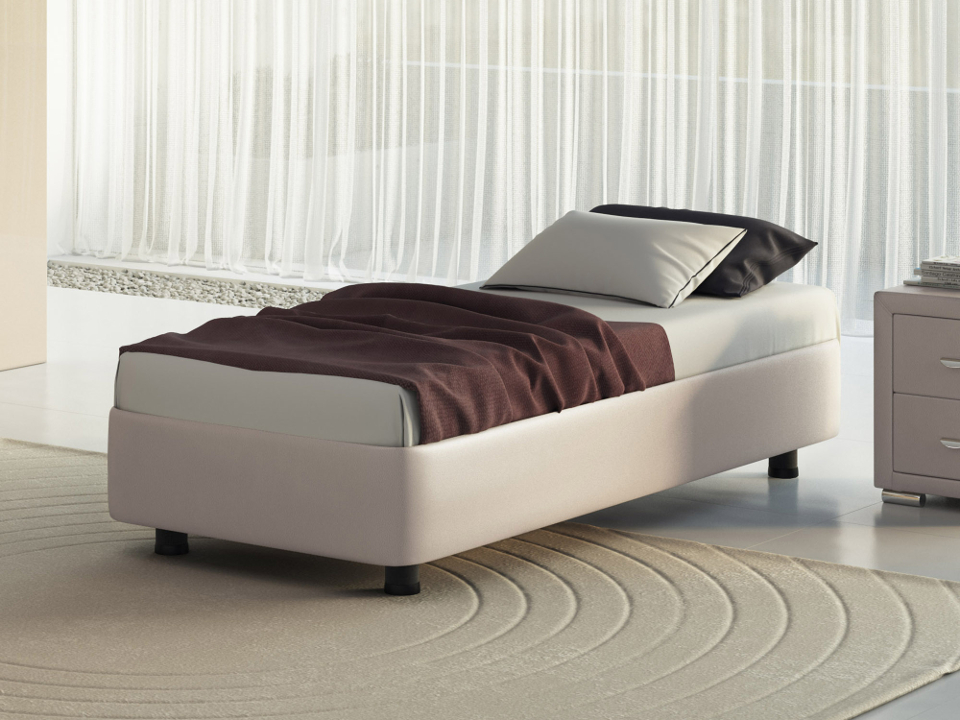 

Кровать Rocky Base (Экокожа Бежевый перламутр) 80x190