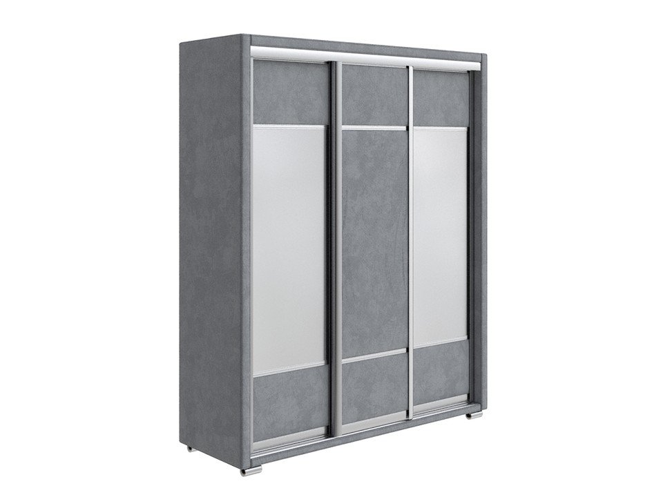 Шкаф Орматек Шкаф-купе 3х дв Orma Soft 2 2 зеркала Ткань Велюр Sohu Сталь 177x60 120560₽