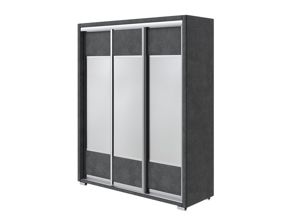 Шкаф Орматек Шкаф-купе 3х дв Orma Soft 2 3 зеркала Ткань Велюр Sohu Графит 177x60 123810₽