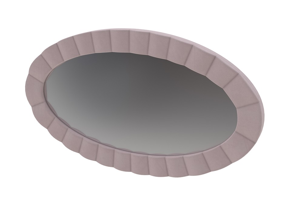 Зеркало Verda настенное Classic (Ткань: Микровелюр Manhattan Розовый жемчуг) 119x5