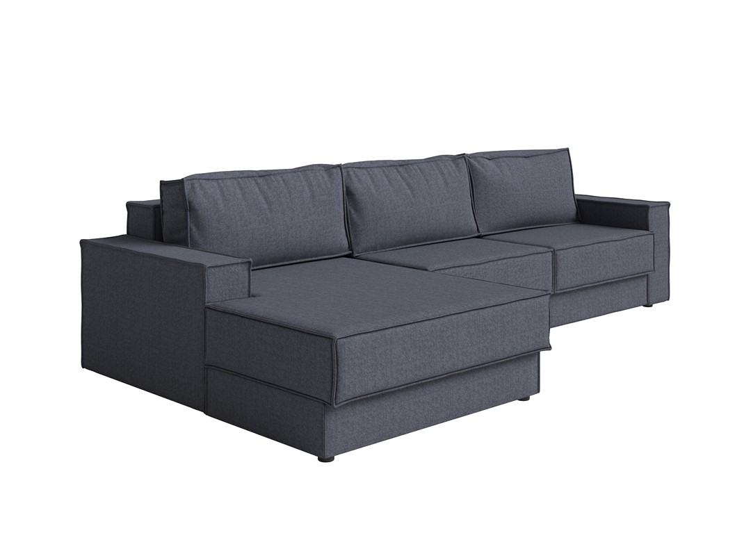 Орматек Угловой диван-кровать Porto Hard левый трехсекционный Ткань Рогожка Nice Графит 342x175 163570₽