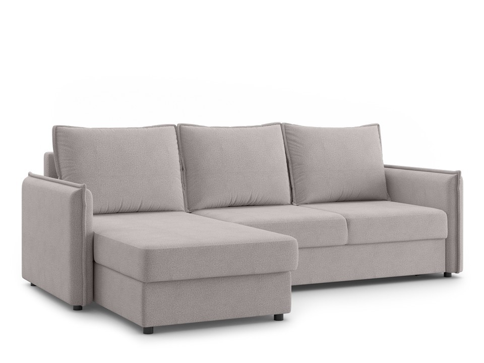 Орматек Угловой диван-кровать Orleans Middle (левый, правый) (Ткань: Рогожка Preston 290 Cерый) 150x200 угловой диван king modool max велюр alkantara оранж