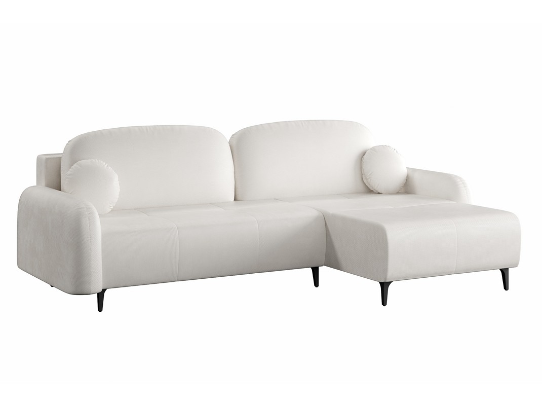 Орматек Угловой диван-кровать Sunset левыйправый Ткань Шенилл Муза 01 Белый 145x225 111870₽