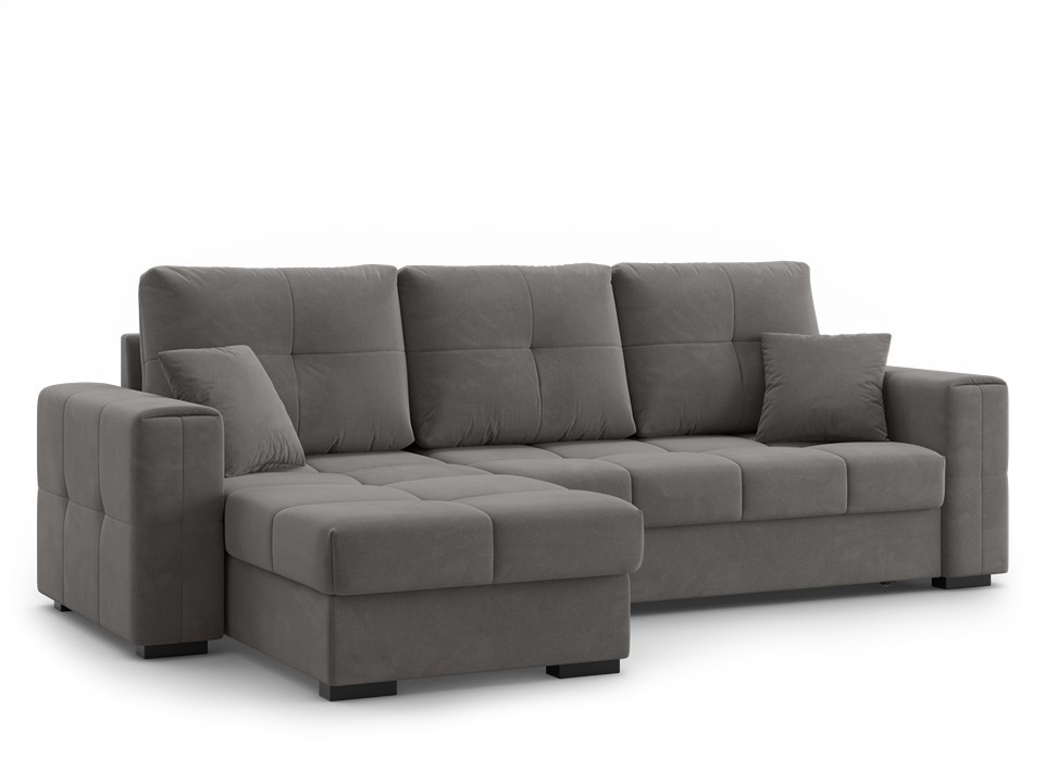 Орматек Угловой диван-кровать Geneva Middle левый правый Ткань Велюр Happy 927 Коричневый 150x210 90300₽