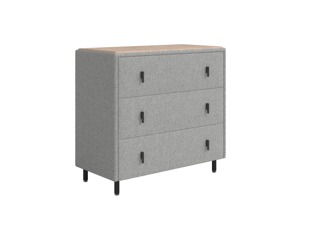Комод Орматек Sofix (Шенилл/ЛДСП Piano 19 Арктический серый/Бунратти) 92x46