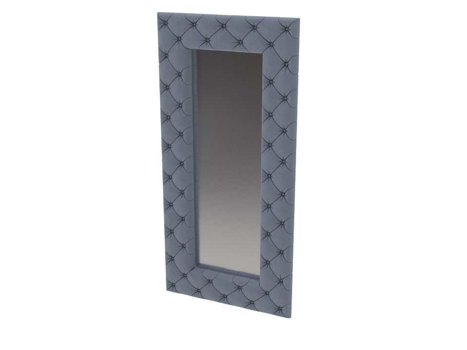 Зеркало Verda Luxe (Ткань: Микровелюр Manhattan Тихий океан) 100x6