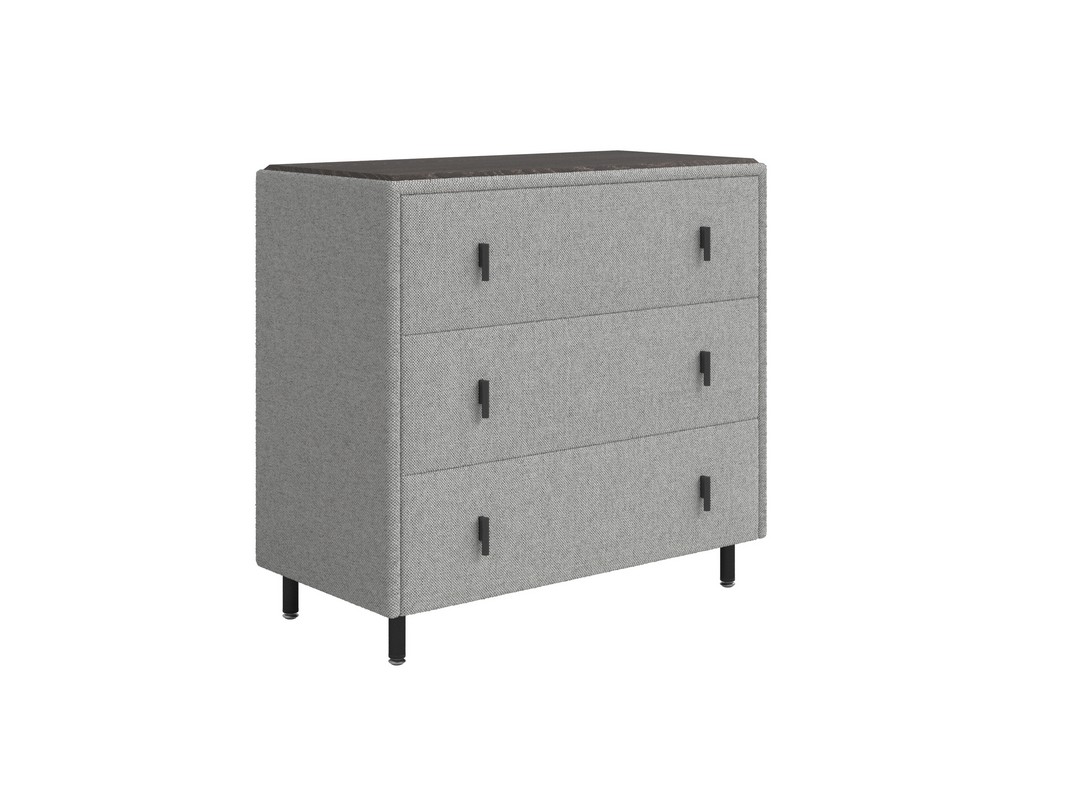 Комод Орматек Sofix (Шенилл/ЛДСП Piano 19 Арктический серый/Дуб Кантербери) 92x46
