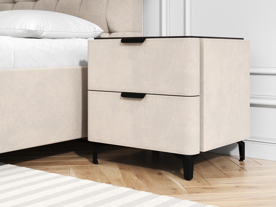 Тумба Орматек Megapolis 2 ящика ЛДСП Кантербериткань Дуб КантербериSelfie Молочный 51x53 24510₽