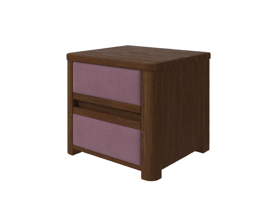 Тумба Орматек Wood Soft (Ткань/Массив (сосна) Мокко (сосна) с брашированием/Diva Вяленая слива (321)) 45x40