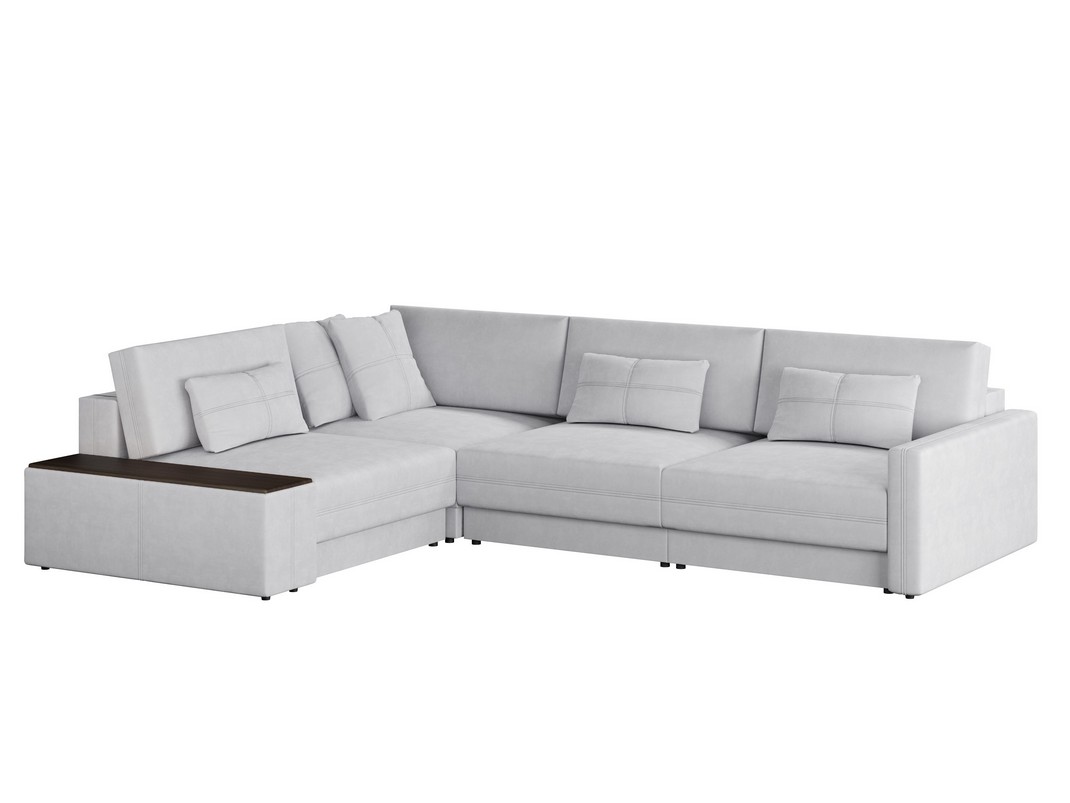 Орматек Угловой диван-кровать Tokio Middle Ткань Велюр Clever 08 серыйВенге 157x296 187910₽