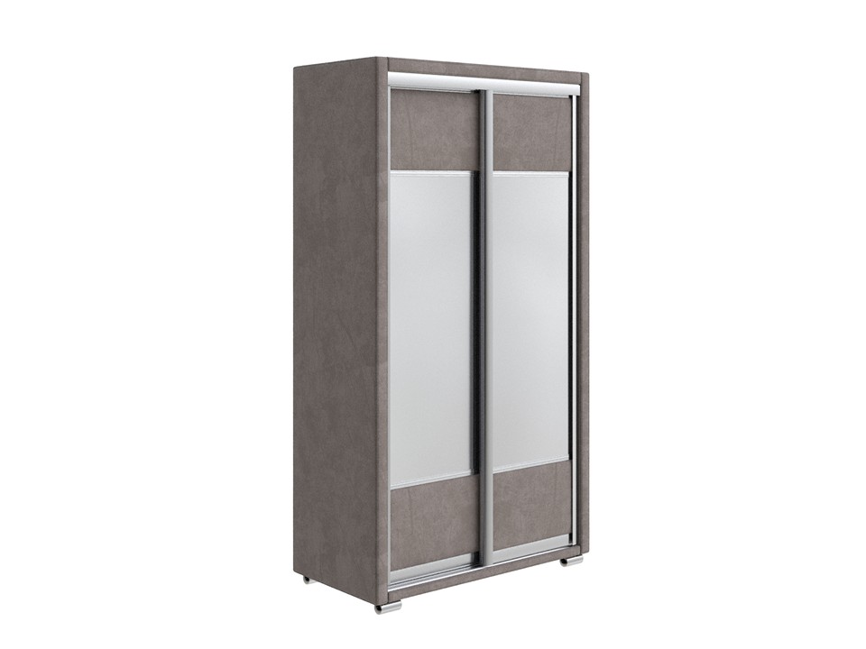Шкаф Орматек Шкаф-купе 2х дв Orma Soft 2 (2 зеркала) (Ткань: Велюр Sohu Латте) 119x60