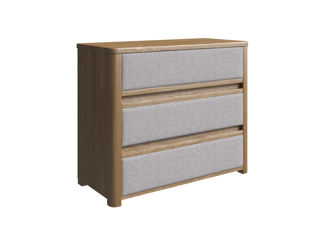 Комод Орматек Wood Soft (Массив/Рогожка Антик (сосна) с брашированием/Nice Кремовый) 90x40
