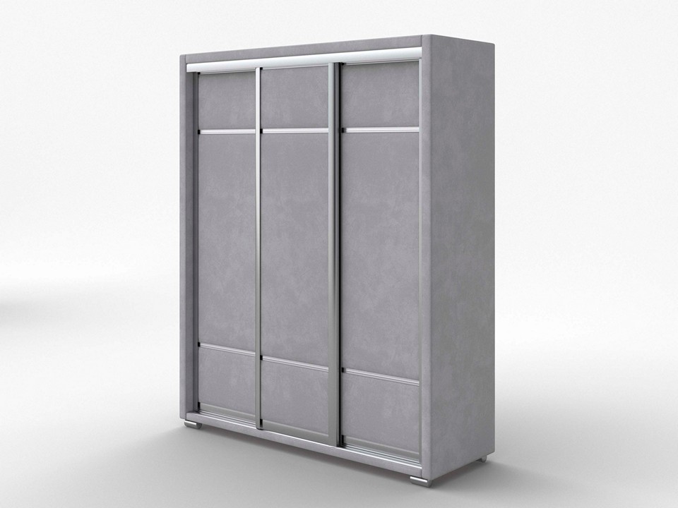 Шкаф Орматек Шкаф-купе 3х дв Orma Soft 2 без зеркал Ткань Микровелюр Laska 05 Утренний туман 177x60 205270₽