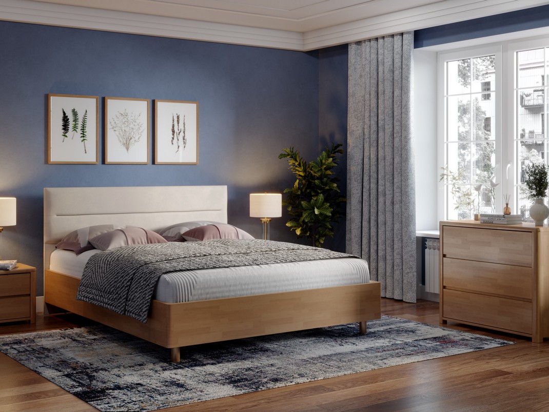 Кровать Орматек Albero Soft New с подъемным механизмом ТканьМассив береза Антик березаSelfie Молочный 160x210 89010₽