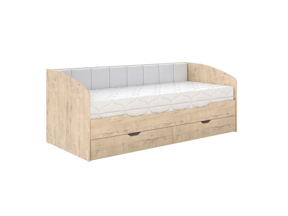 Кровать Орматек Letto раздвижная ЛДСП Бунраттиткань БунраттиTeddy Снежный 80x180 46480₽