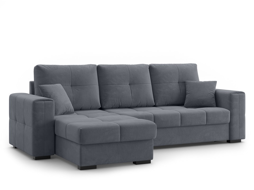 Орматек Угловой диван-кровать Geneva Middle левый правый Ткань Велюр Omega 32 Черный 150x210 79780₽