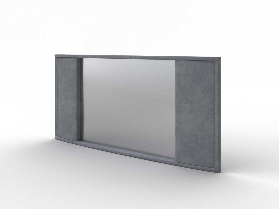 Зеркало Орматек настенное Vittoria Ткань Микровелюр Laska 06 Серый мох 132x8 17630₽