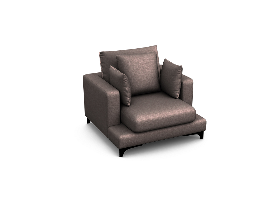 Кресло Орматек Verona Ткань Рогожка Lino 84 коричневый 117x110 241430₽