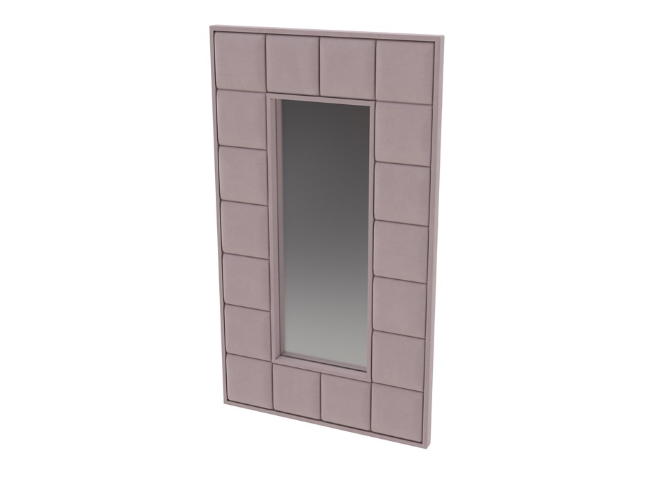 Зеркало Verda Chocolate (Ткань: Микровелюр Manhattan Розовый жемчуг) 128x6