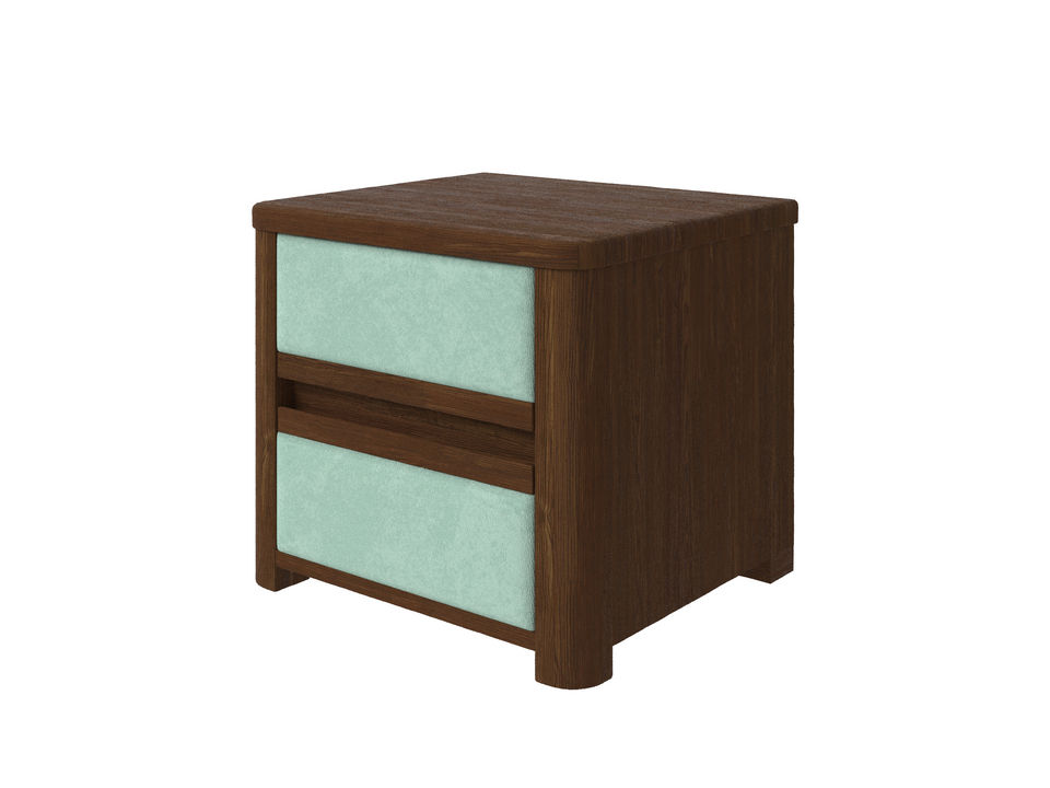 Тумба Орматек Wood Soft (Ткань/Массив (сосна) Мокко (сосна) с брашированием/Teddy 337 Мятный) 45x40