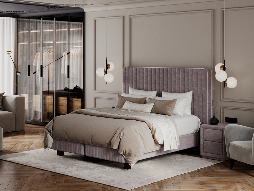 Кровать Verda Bastion Ткань Флок Велсофт Какао 160x210 610560₽