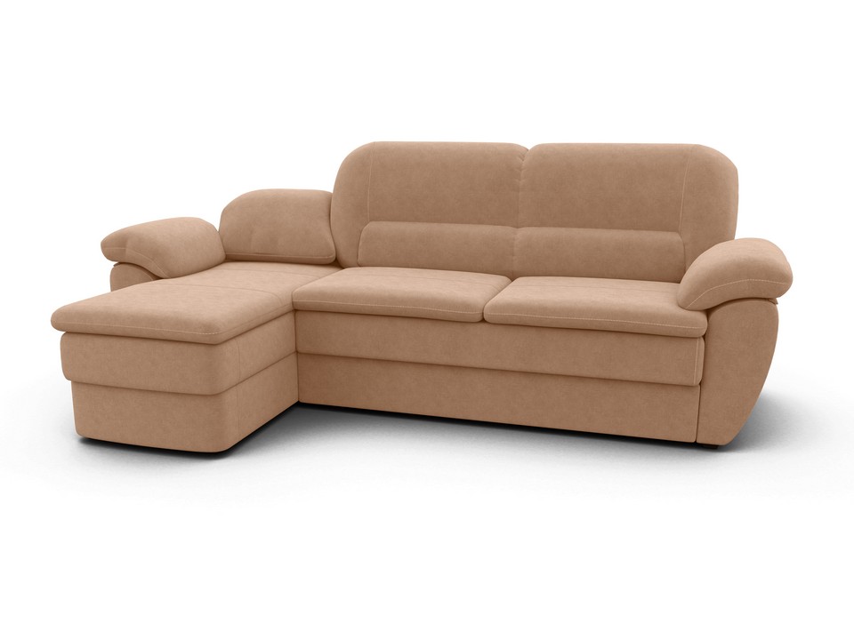 Орматек Угловой диван-кровать с шезлонгом Маэстро левый Ткань Микрофибра Chiaro 20 Бежевый 150x195 182810₽