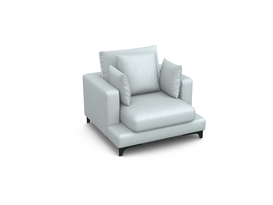 Кресло Орматек Verona пух-перо Ткань Рогожка Lino 42 Небесно-голубой 117x110 157870₽