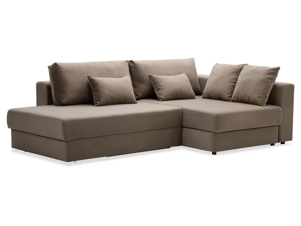 Орматек Угловой диван-кровать Астер Ткань Велюр Вивальди 22 бежевый 176x275 94460₽