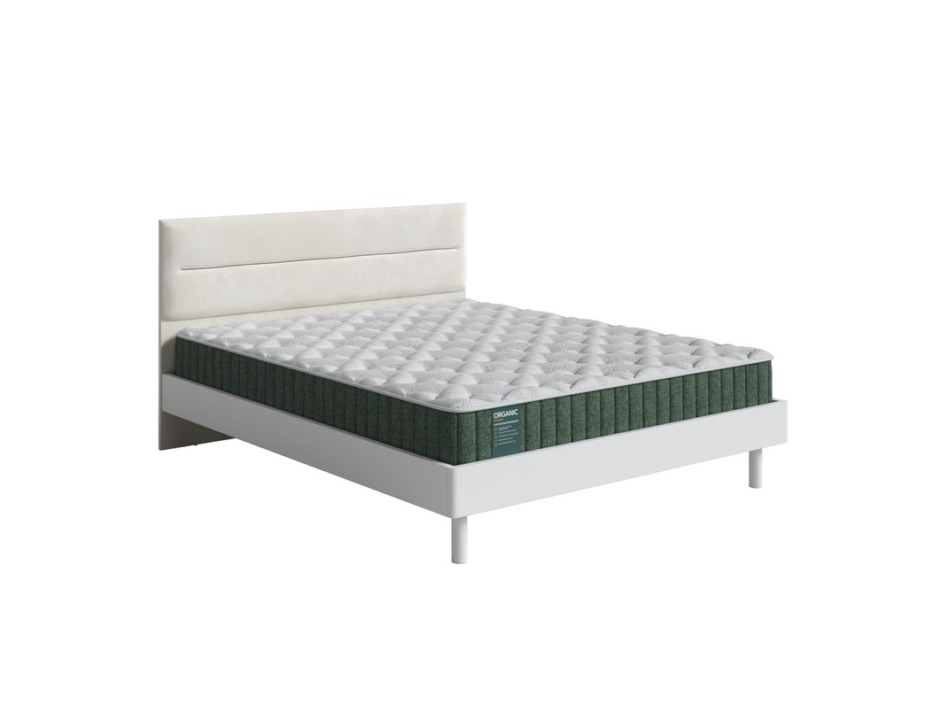 Кровать Орматек Albero Soft New ТканьМассив сосна Белая эмаль соснаЛофти Лён 140x190 41490₽