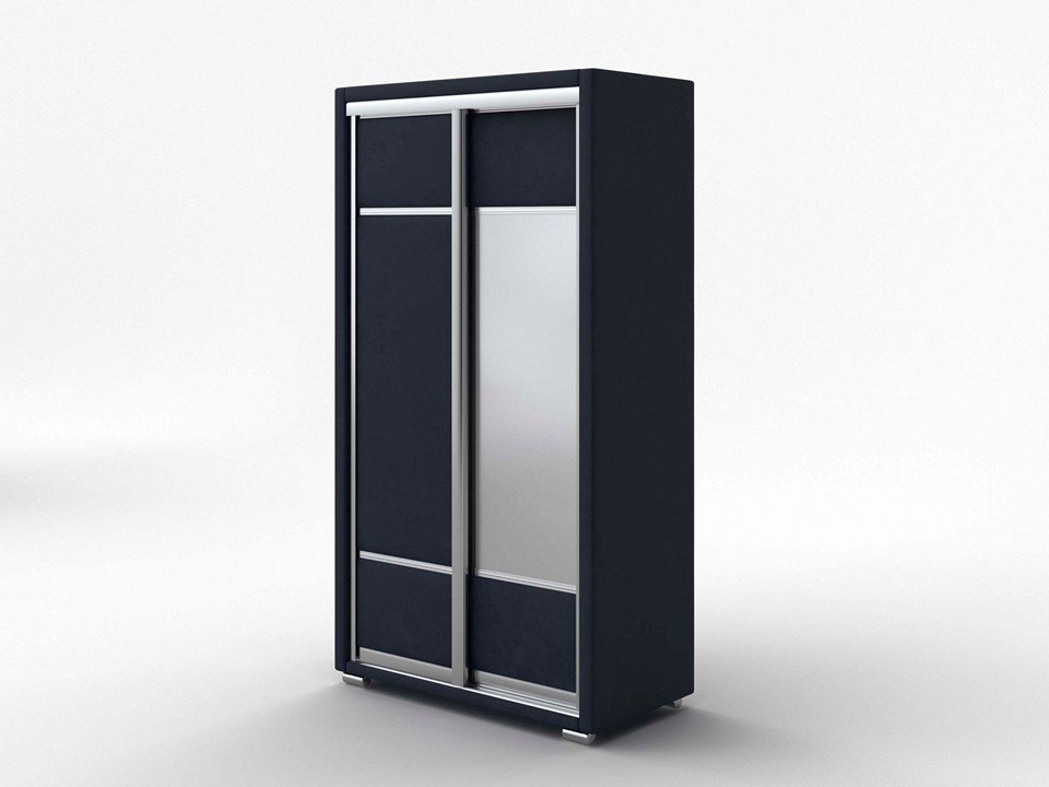 Шкаф Орматек Шкаф-купе 2х дв Orma Soft 2 1 зеркало Ткань Микровелюр Laska 32 Синий кит 119x60 164200₽