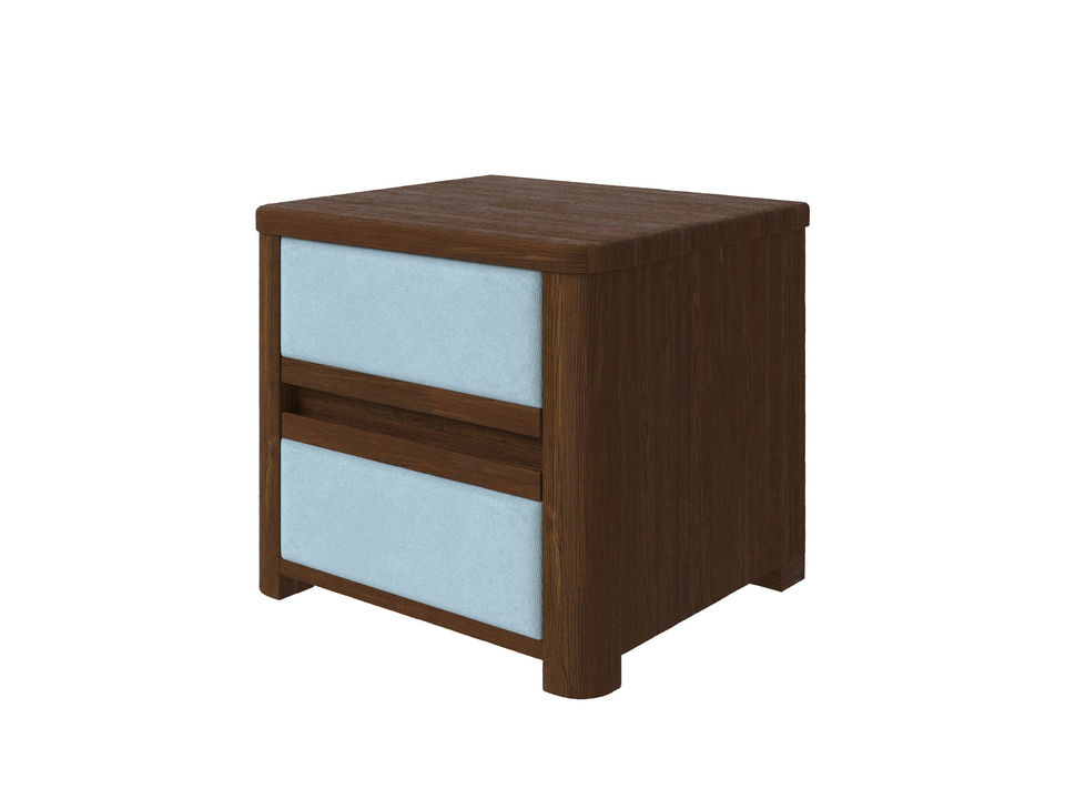 Тумба Орматек Wood Soft (Ткань/Массив (сосна) Мокко (сосна) с брашированием/Teddy 028 Морозная свежесть) 45x40