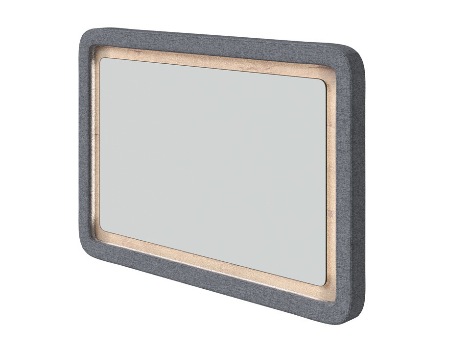 Зеркало Орматек Megapolis ЛДСП Бунраттиткань БунраттиЛама Темно-Серый 95x65 28470₽