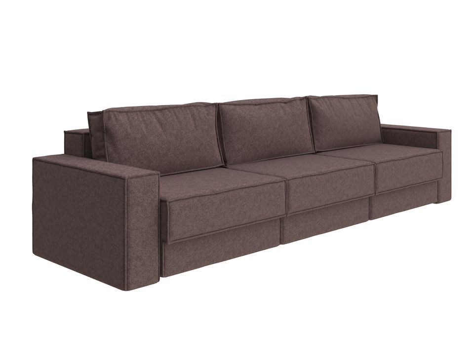 Орматек Диван-кровать Porto Middle трехсекционный Ткань Рогожка Levis 37 Шоколад 295x157 108840₽