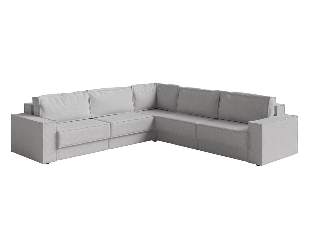 Орматек Угловой диван-кровать Porto Middle пятисекционный Ткань Букле Soul 910 Лунный берег 325x325 218630₽