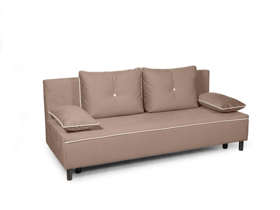 Орматек Диван-кровать Madison (Ткань: Велюр Velutto 06 Коричневый/Velutto 01 Белый) 140x198 диван king modool max велюр alkantara оранж