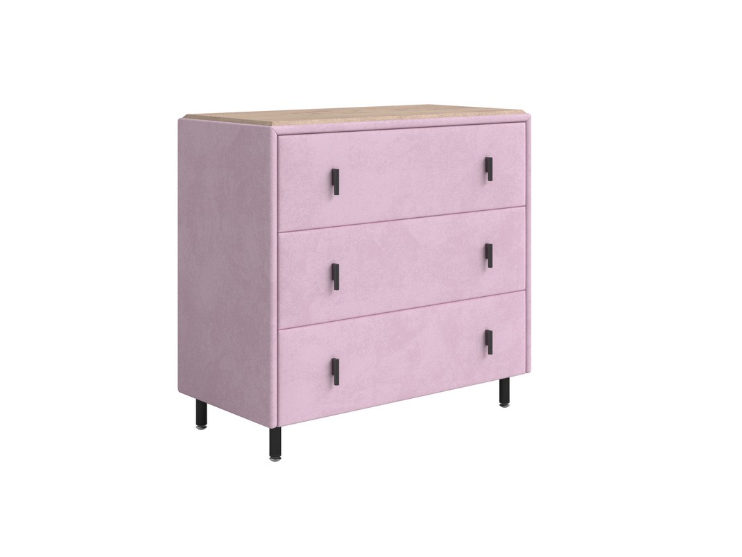 Комод Орматек Sofix (Велюр/ЛДСП Teddy 027 Розовый фламинго/Бунратти) 92x46