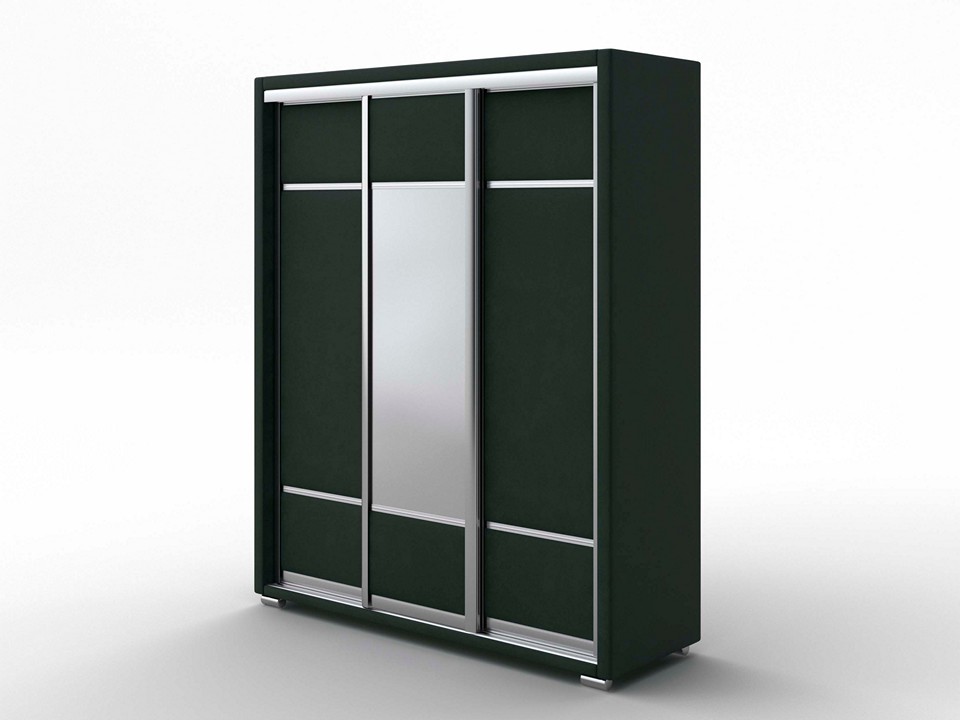 Шкаф Орматек Шкаф-купе 3х дв Orma Soft 2 1 зеркало Ткань Микровелюр Laska 19 Папоротник 177x60 211110₽