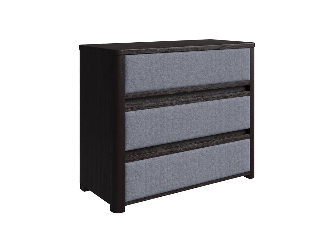 Комод Орматек Wood Soft (Массив/Рогожка Венге (сосна) с брашированием/Nice Серый) 90x40