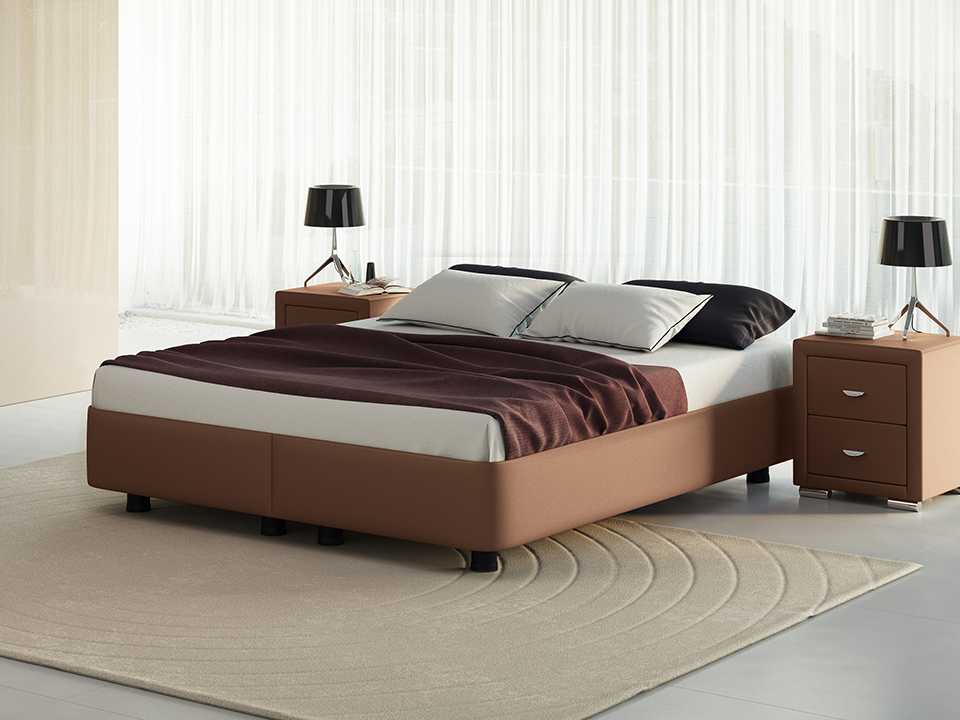 

Кровать Rocky Base Set (Экокожа Бронзовый перламутр) 200x190