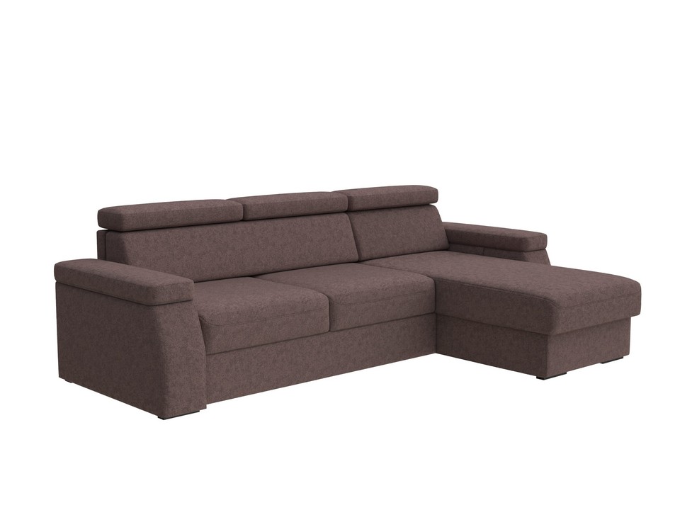 Орматек Угловой диван-кровать Synergy Ergo Ткань Рогожка Levis 37 Шоколад 160x196 156070₽