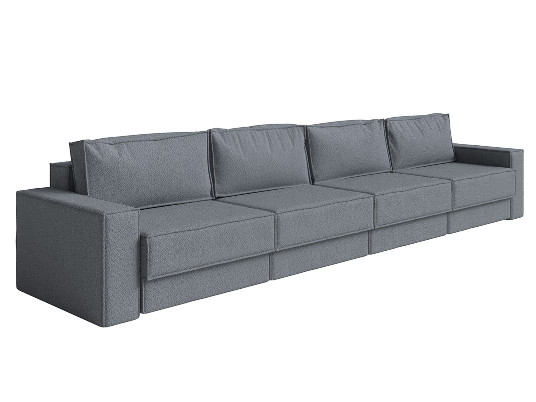 Орматек Диван-кровать Porto Middle четырехсекционный Ткань Букле Soul 995 Шиншилловый серый 393x157 163680₽