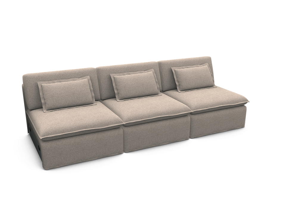 Орматек Meison 3-х местный без подлокотников Soft Ткань Шенилл Siena latte 120x300 287730₽