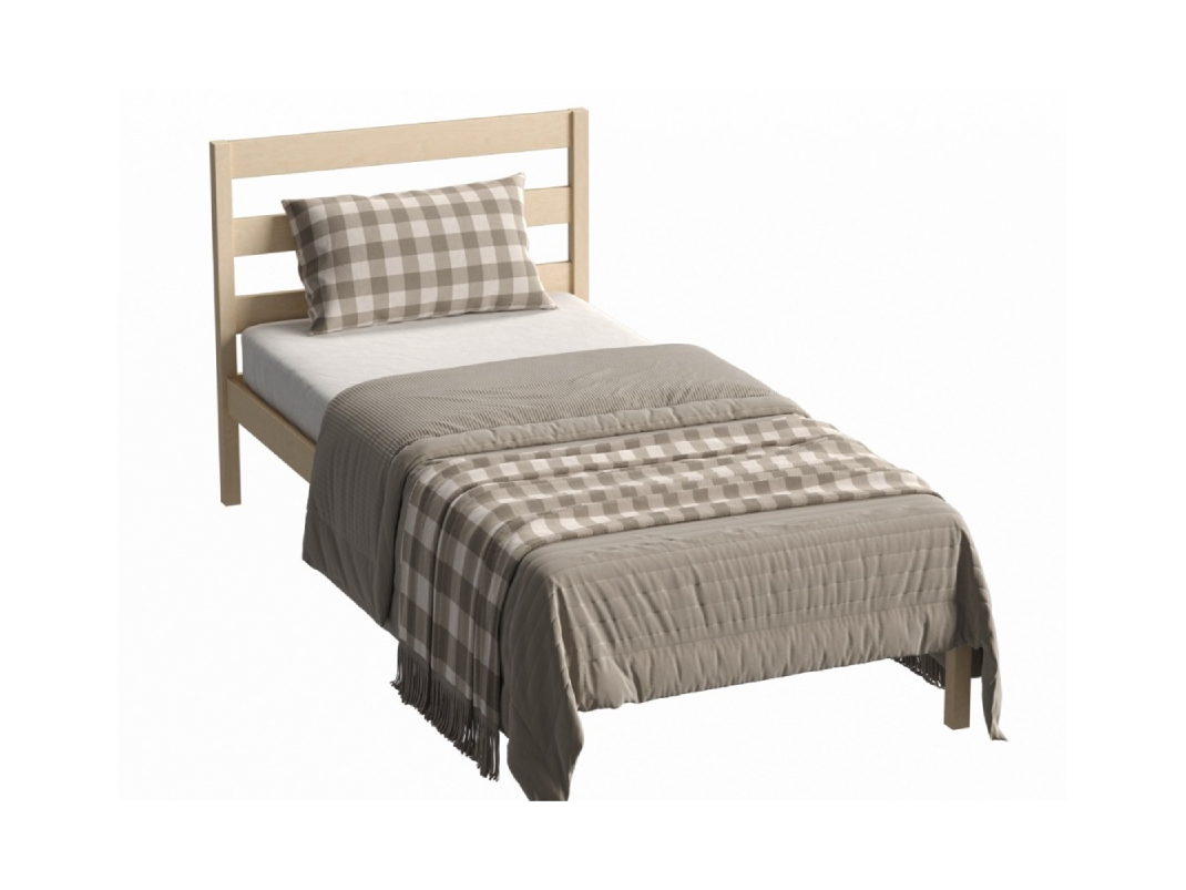 Кровать Финист (Массив (береза) Массив березы) 80x200 березы повислой почки 50 г сырье растительное пищ