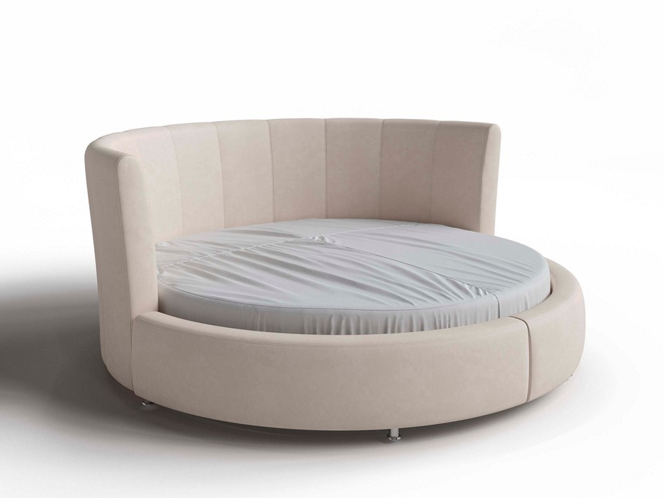 Мягкая Кровать Орматек Luna Ткань Микровелюр Laska 15 Лён 230x230 175820₽