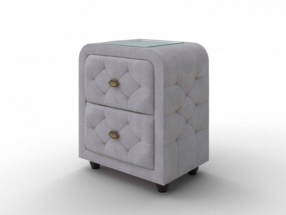 Тумба Орматек Flavio Ткань Микровелюр Laska 05 Утренний туман 51x38 64030₽