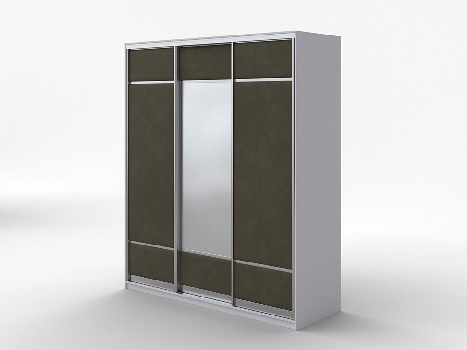 Шкаф Шкаф-купе 3х дв ComoVeda 1 зеркало ЛДСП Белаяткань БелыйLaska 53 Можжевельни 177x62 118870₽