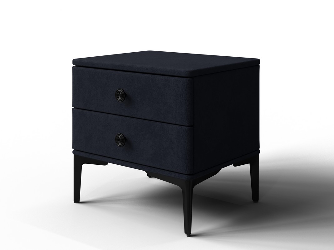 Тумба Verda Minimalism (Ткань: Микровелюр Laska 32 Синий кит (Verda)) 45x38