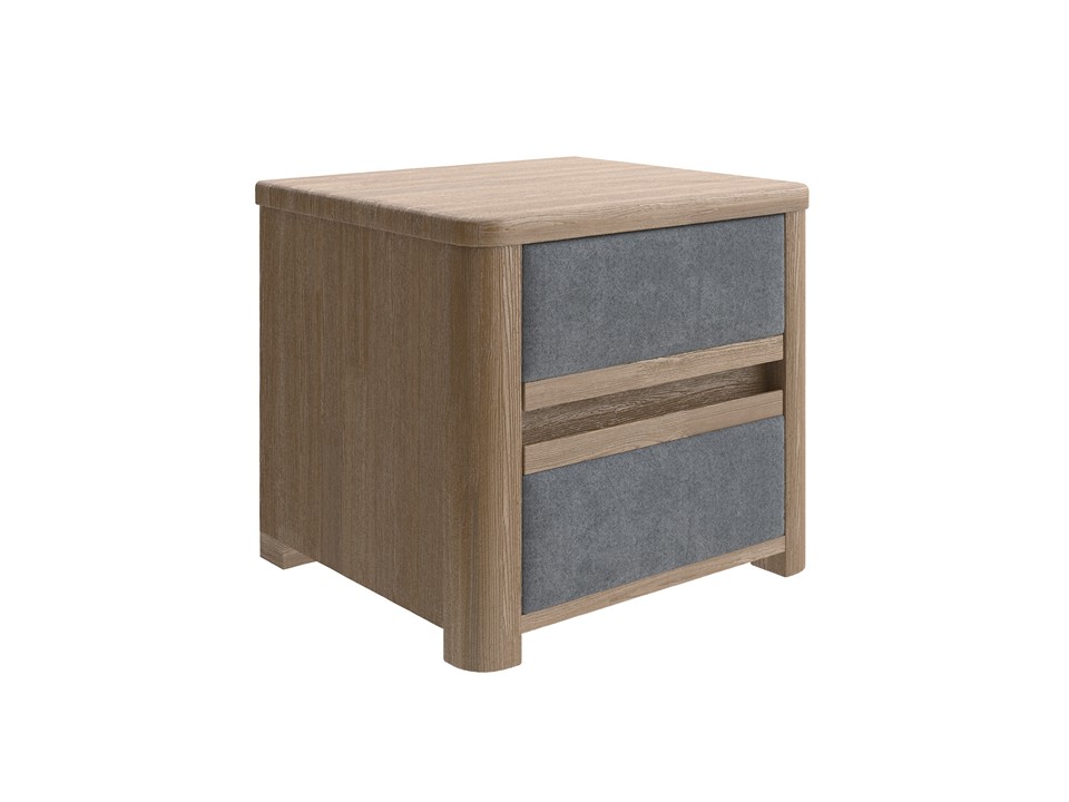Тумба Орматек Wood Soft (ЛДСП+ткань Антик (сосна) с брашированием/Sohu Сталь) 45x40