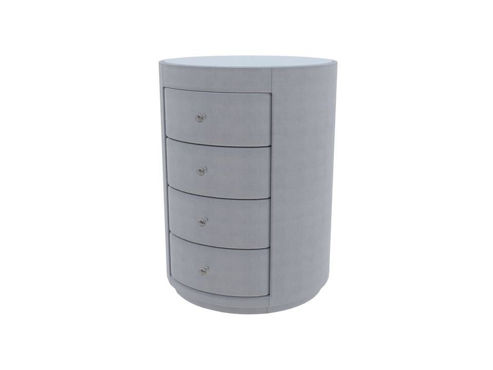 Тумба Verda Classic (Ткань: Микровелюр Marino 28 Стальной) 46x48
